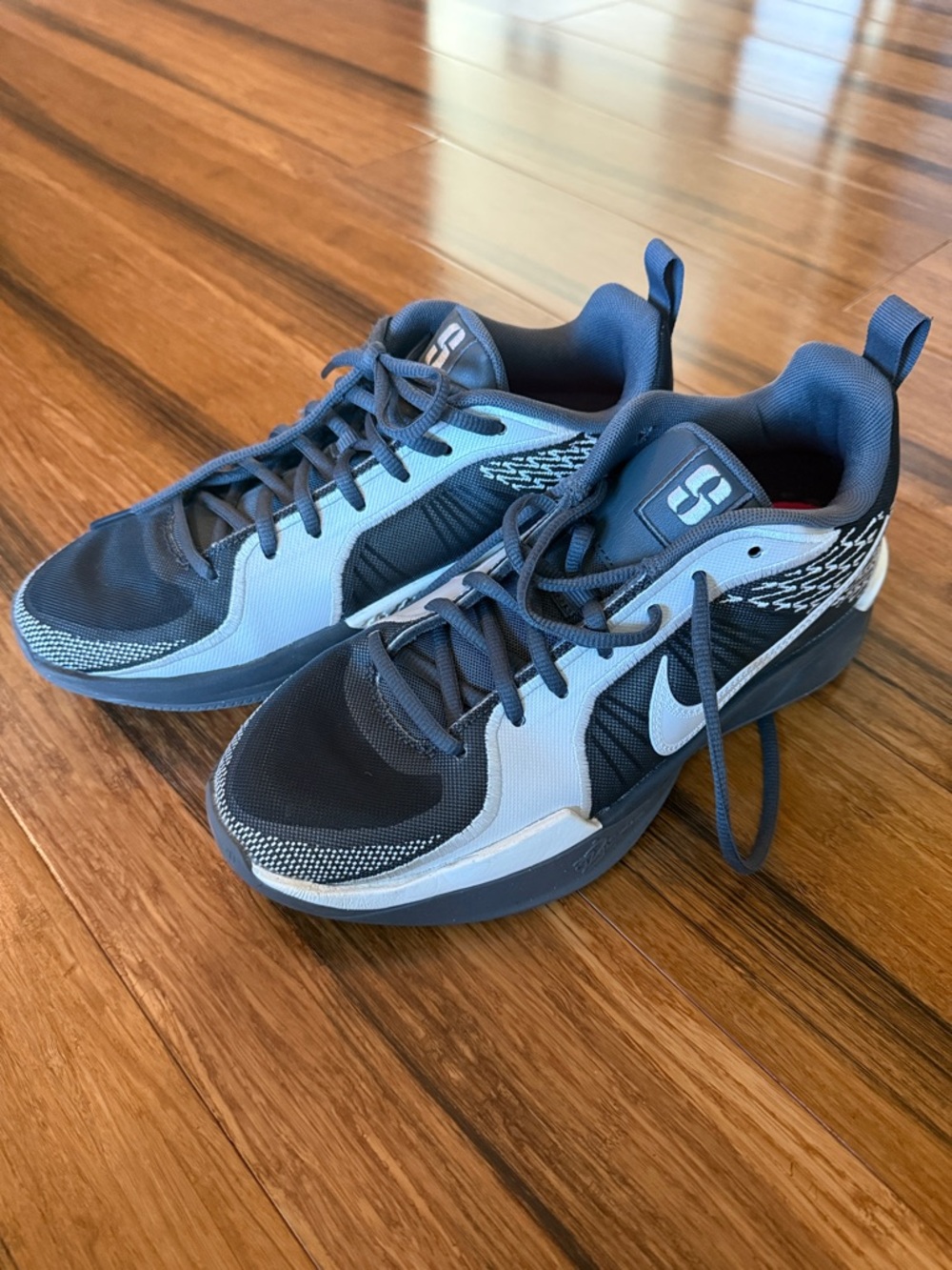 Nike Sabrina Youth Athletic Sneakers in Black and White